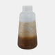 20730-06#17" Gold Ombre Glass Vase, White/gold