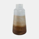 20730-06#17" Gold Ombre Glass Vase, White/gold