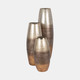 20732-05#24" Curved Glass Vase Metallic Ombre Finish, Multi