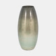 20733-04#17" Curved Glass Vase Green Mercury Ombre, Multi