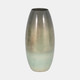 20733-04#17" Curved Glass Vase Green Mercury Ombre, Multi