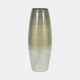 20733-05#24" Curved Glass Vase Green Mercury Ombre, Multi
