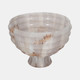 20737-02#12" Glass Pedestal Bowl Opal Finish, Ivory Multi