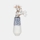 20740-03#16" Tapered Bottom Vase Arctic Finish, White/blue