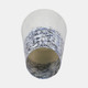 20740-03#16" Tapered Bottom Vase Arctic Finish, White/blue