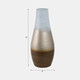 20741-01#18" Gold Ombre Metal Hourglass Vase, White/gold