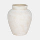 20749#11" Textured Terracotta Vase, Ivory