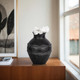20750-02#14" Traditional Terracotta Vase, Black