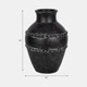 20750-03#16" Traditional Terracotta Vase, Black