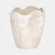 20753-01#10" Abstract Textured Terracotta Vase, Ivory