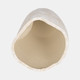 20753-01#10" Abstract Textured Terracotta Vase, Ivory