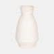 20754-01#Terracotta, 15" Vase With Ring At Neck, Ivory
