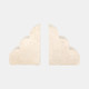 20756#S/2 5" Travertine Cloud Bookends, Tan
