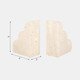 20756#S/2 5" Travertine Cloud Bookends, Tan