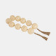 20795-02#46" Swirled 3" Resin Beaded Garland, White