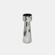 20797-01#12" Mosaic Disco Pillar Candle Holder, Silver