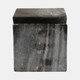 20822-01#4" Cut Marble Cube, Grey
