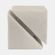 20822-02#4" Cut Marble Cube, White