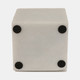 20822-02#4" Cut Marble Cube, White