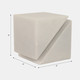 20822-02#4" Cut Marble Cube, White