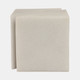 20822-02#4" Cut Marble Cube, White