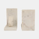 20823#S/2 5" Lips Marble Bookends, White