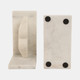 20823#S/2 5" Lips Marble Bookends, White