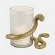 20831-02#9" Snake Around Pillar Holder, Gold