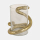 20831-02#9" Snake Around Pillar Holder, Gold