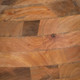 20836-02#34" Striped Wood Coffee Table With Glass Top, Natu