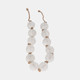 20871-02#48" Length 2.5" Beaded Glass Garland, Clear