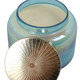 80380-02#5" 23 Oz Jasmine Luster Lidded Candle, Blue/gol