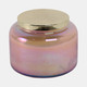 80380-03#5" 23 Oz Jasmine Luster Lidded Candle, Pink/gold