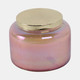 80380-03#5" 23 Oz Jasmine Luster Lidded Candle, Pink/gold