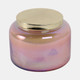 80380-03#5" 23 Oz Jasmine Luster Lidded Candle, Pink/gold