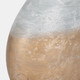 20873-01#10" Gold Ombre Round Vase, White/gold
