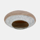 20873-01#10" Gold Ombre Round Vase, White/gold