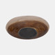 20873-01#10" Gold Ombre Round Vase, White/gold