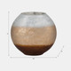 20873-01#10" Gold Ombre Round Vase, White/gold