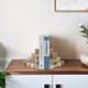 20839#S/2 6" Onyx Cube Pyramid Bookends, Tan