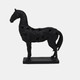 20874#17" Horse Sculpture On Base, Black