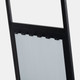 20886#63" Standing Mirror W/ Hooks, Black