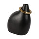 EV20896-01#14" Rouen Small Black Vase With Ring