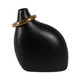EV20896-01#14" Rouen Small Black Vase With Ring