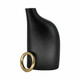 EV20896-02#18" Rouen Large Black Vase With Ring