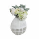 EV20916-01#11" Arles Small White Glass Vase