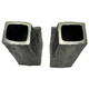 EV20942#S/2 8" Whittier Metal Flower Vase Bookends