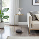 EV20966#24" Draco Marble And Gold Finish Accent Table