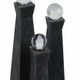 EV21046#S/3 10/12/14" Liege Black Quartz Resin Bottles