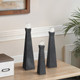EV21046#S/3 10/12/14" Liege Black Quartz Resin Bottles